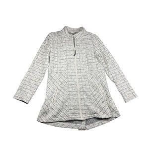 Soft Surroundings Sweater Womens S Full Zip‎ White Black Casual Ladies